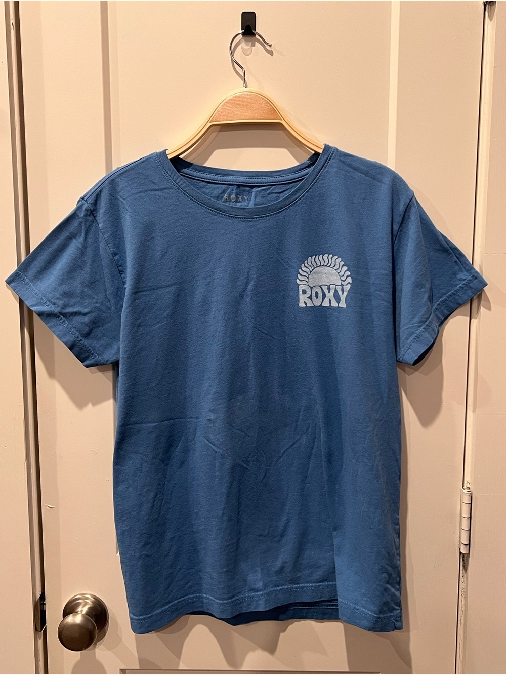 Roxy Blue Short Sleeve Tee with Sun Logo